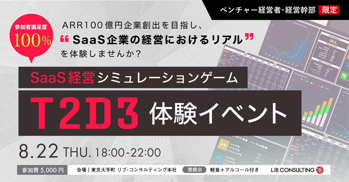 SaaS経営シミュレーションゲーム「T2D3」体験イベント