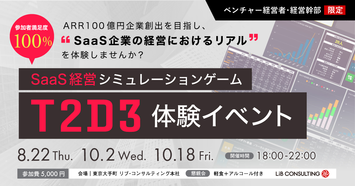 SaaS経営シミュレーションゲーム「T2D3」体験イベント